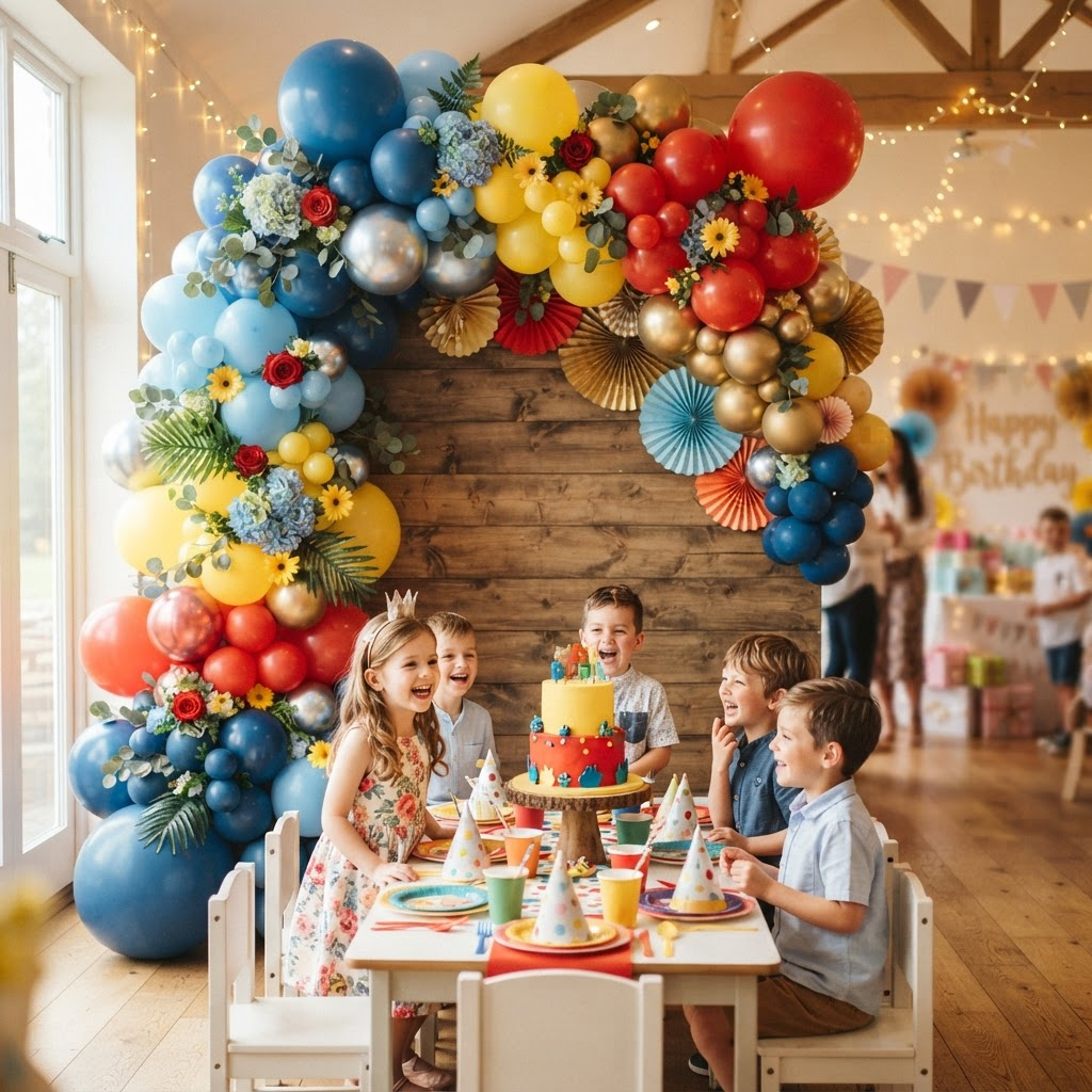 Decoração de aniversário com balões