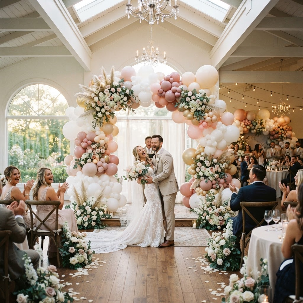 Decoração de casamento com balões